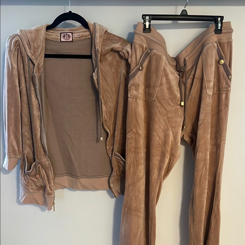 Juicy Couture Beige Velour Set